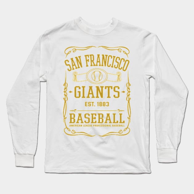 Vintage Giants American Baseball Long Sleeve T-Shirt by carlesclan